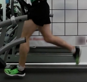 High Heels - during a run on a treadmill